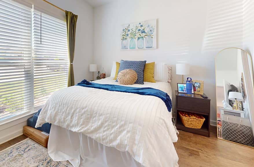 Modern bedroom comforts